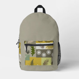 Erdfarbe Bedruckter Rucksack