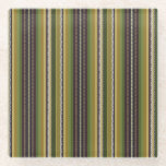 Erdfarben Lettische Rockstreifen Traditionell Glasuntersetzer<br><div class="desc">Dieses Design wird von den "Earthy Colors of Letvian Traditional Skirt Stripes" in Moosgrün und Erdbraun inspiriert</div>