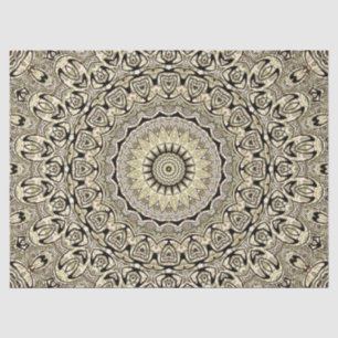 Erdfarbene Mandala Intricate geometrische Muster Seidenpapier