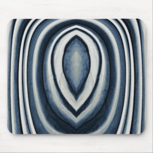 Erdfarbenes Blau abstraktes Muster Mousepad
