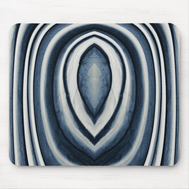 Erdfarbenes Blau abstraktes Muster Mousepad (Vorne)