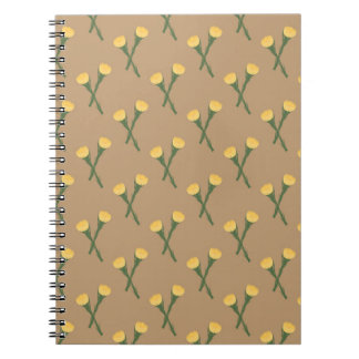 Erdfarbenes Coltsfoot Spring Blume Notebook Notizblock