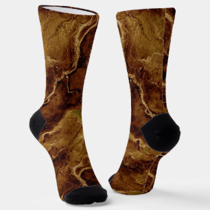 Erdfarbmarmormuster mit komplizierten Venen Socken