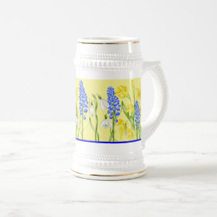Erdfrühling auf einem Stein (M,D,S) Bierglas