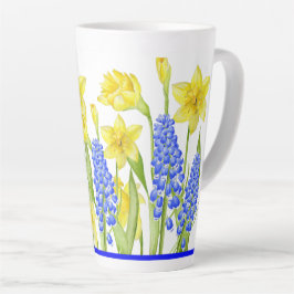 Erdfrühling auf einer großen Latte-Tasse (M,D) Milchtasse