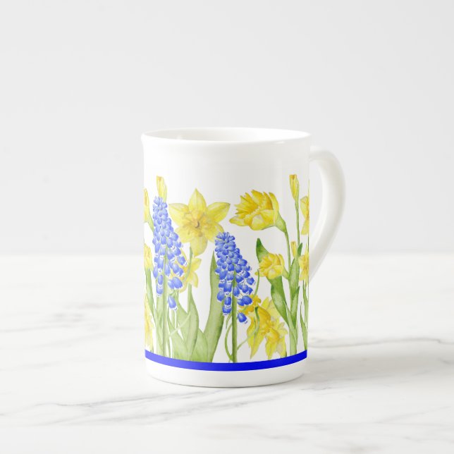 Erdfrühling auf einer Knochen-China-Tasse (M,D) Prozellantasse (Vorderseite Rechts)