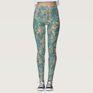 Erdgeschmücktes mehrfarbiges Muster Leggings