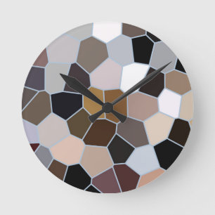 Erdgeschoss-Mosaikmuster Runde Wanduhr