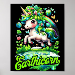 Erdhörnchen Einhorn Earth Day Kinder Mädchen Go Gr Poster