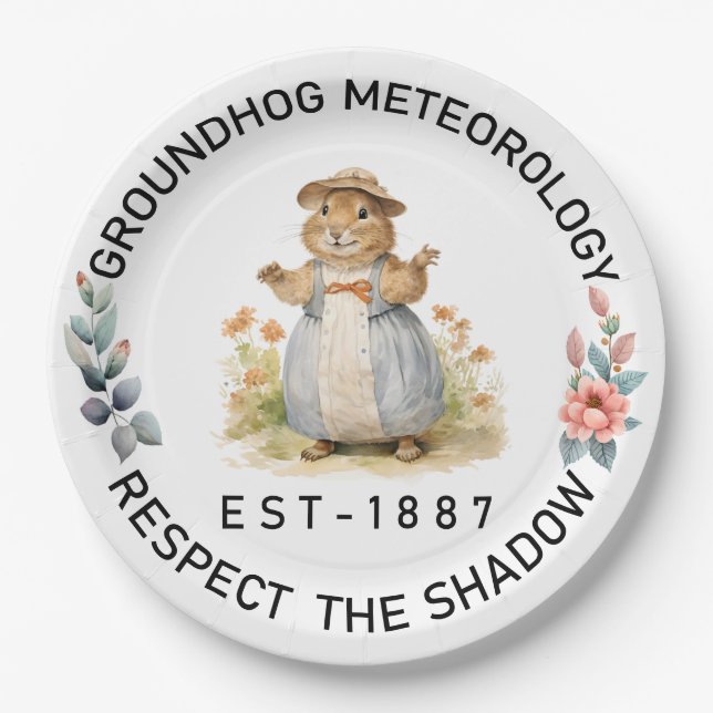 Erdhuhn Pappteller (Vorderseite)