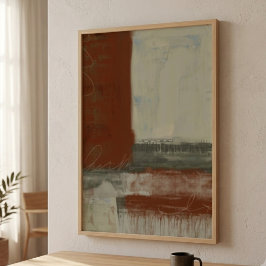 Erdige abstrakte Schichten mit feinen Liniendetail Poster