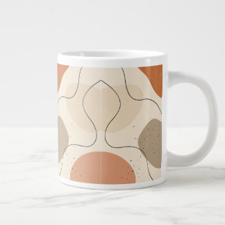 Erdige abstrakte Strömung Jumbo-Tasse