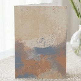Erdige Blaue und Ocker Minimalistische Abstrakte K