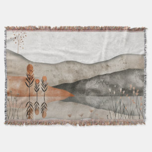 Erdige Boheme-Landschaft am See Terrakotta-Mond Decke