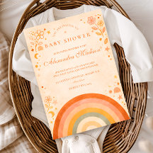 Erdige Boho-Regenbogen-Baby-Party