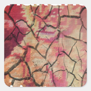 Erdige Elegante Löwe: Hakuna Matata Textur Design Quadratischer Aufkleber