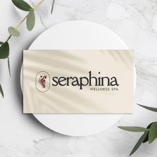 Erdige Eleganz Logo Schönheit, Wellness, Spa Elfen Visitenkarte