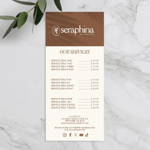 Erdige Eleganz Logo Schönheit, Wellness, Spa Rost Werbekarte