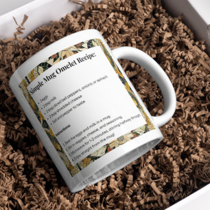 Erdige Eleganz-Mosaik-Omelett-Rezept Kaffeetasse