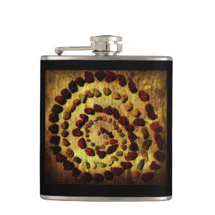 Erdige Felsen-Kreis-Flasche Flachmann