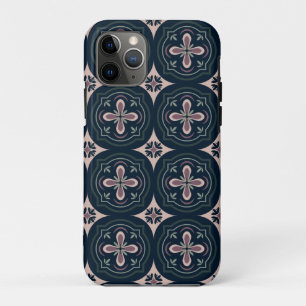 Erdige florale geometrische Kacheln Case-Mate iPhone Hülle