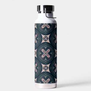 Erdige florale geometrische Kacheln Trinkflasche