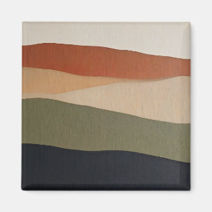 Erdige, geschichtete Landschaft Abstrakt Magnet