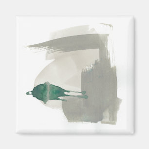 Erdige Gesten - Grau und Grün Magnet