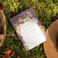 Erdige herbstliche botanische Blumenbogenrahmen Ho