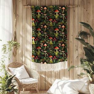Erdige Pilzdecke mit vintage ländlichem Charme Fleecedecke