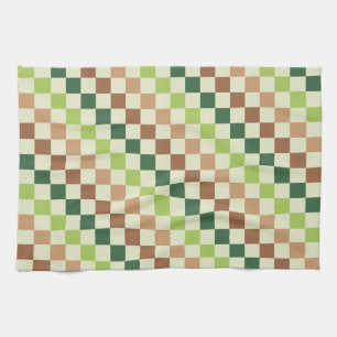Erdige Regenbogen-Diagonal-Karo-Muster Geschirrtuch