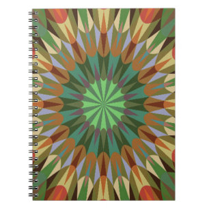 Erdige Retro-Geometrie Notizblock