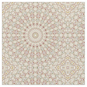 Erdige Taupe und Rost Mandala Muster Stoff