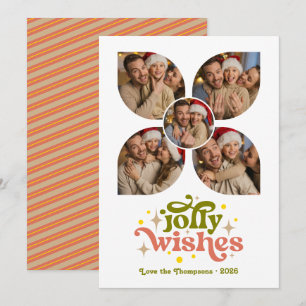 Erdige warme moderne Retro-Fotocollage Weihnachten