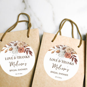 Erdige Wüsten-Boho-Brautparty-Dankeschön-Geschenk Runder Aufkleber