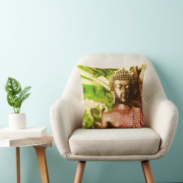 Erdiger Buddha-Meditations-Wurfkissen – Warmes Zen Kissen