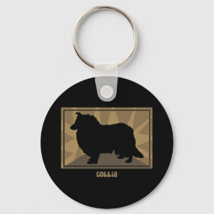 Erdiger Collie Schlüsselanhänger