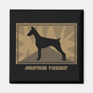 Erdiger Dobermannpinscher-Magnet Magnet