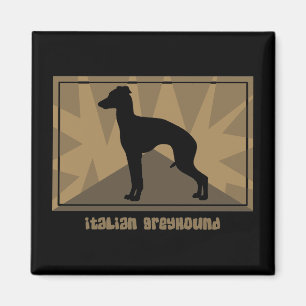 Erdiger italienischer Windhund Magnet