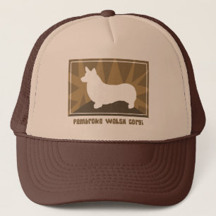 Erdiger Pembroke-Walisercorgi-Hut Truckerkappe