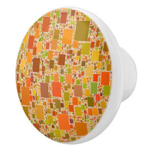 Erdiger Ton-geometrische Trendy abstrakte Grafik Keramikknauf
