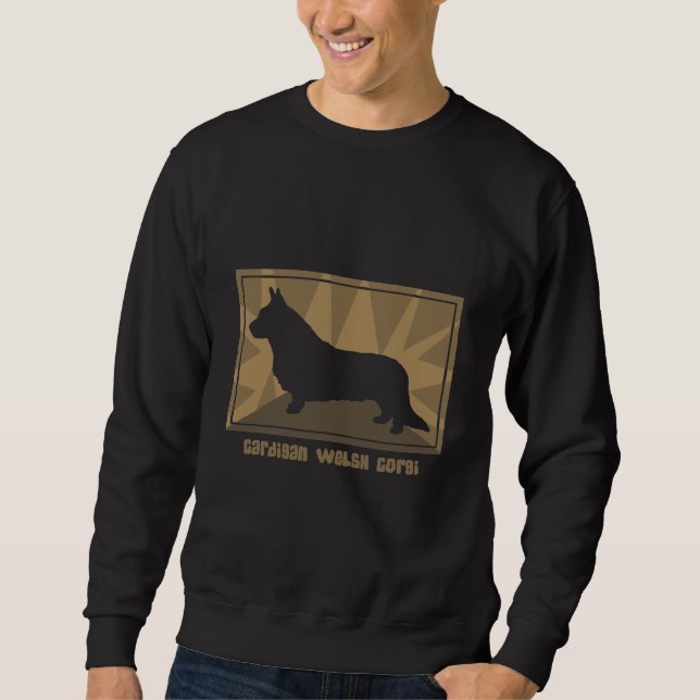 Erdiges Wolljacken-Walisercorgi-Sweatshirt Sweatshirt (Vorderseite)