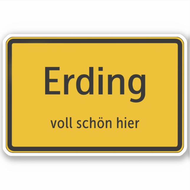 Erding Aufkleber Sticker Autoaufkleber (Vorderseite)