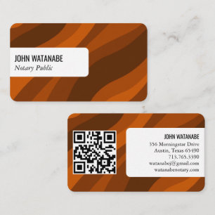 Erdkurven Retro Minimalistische Streifen Custom QR Visitenkarte
