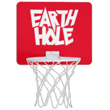 Erdloch-Minibasketballkorb Rot