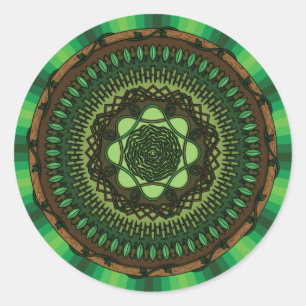 ErdMandala-Aufkleber Runder Aufkleber