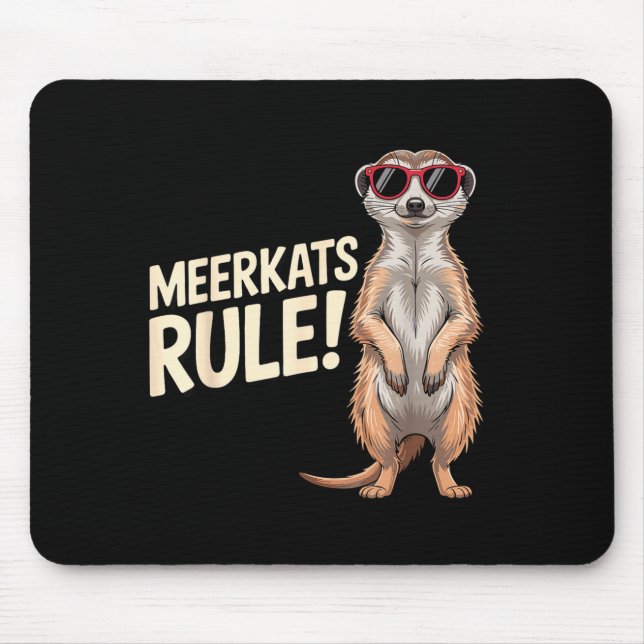 Erdmännchen-Design für Männer Frauen Kinder Zoowär Mousepad (Vorne)