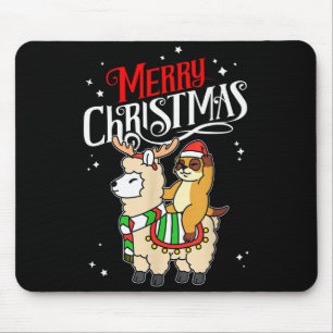 Erdmännchen Frohe Weihnachten Rentier Lama Reiten Mousepad