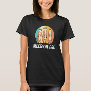 Erdmännchen Für Papa Vater Retro Wildtiere Zoo Tie T-Shirt