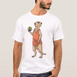 Erdmännchen Handballspieler Handball Sport T-Shirt